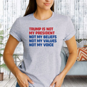 Trump is Not my President, Not My Beliefs, Not My Values, Not My Voice T-Shirt