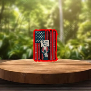 Upside down American Flag, We’re Not Okay, Bernie Sanders For America 2025 Sticker, Car Magnet