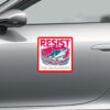 Womens Resist Oligarchy Fight Funny Fish Sticker, Car Magnet