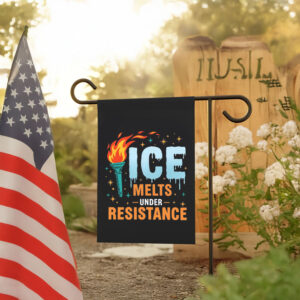 Anti-Trump-Flag,-Ice-Melts-Under-Resistance-Flag-us