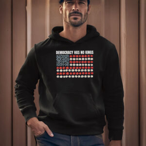 Anti-Trump-T-Shirt,-Democracy-Has-No-Kings-Floral-Shirt-usa