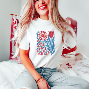 Anti-Trump-T-Shirt,-Foxglove-Daisy-Tulip-Shirts