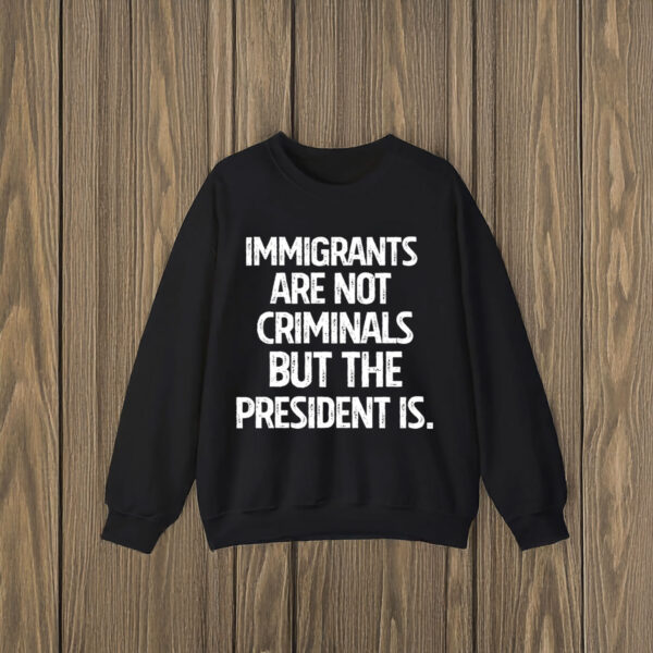 Anti-Trump-T-Shirt,-Immigrants-Are-Not-Criminals-But-The-President-Shirts