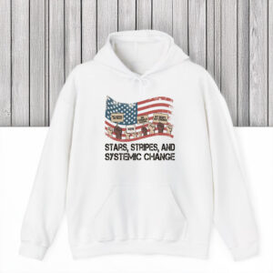 Anti-Trump-T-Shirt,-Stars-Stripes-&-Systemic-Change-Shirt