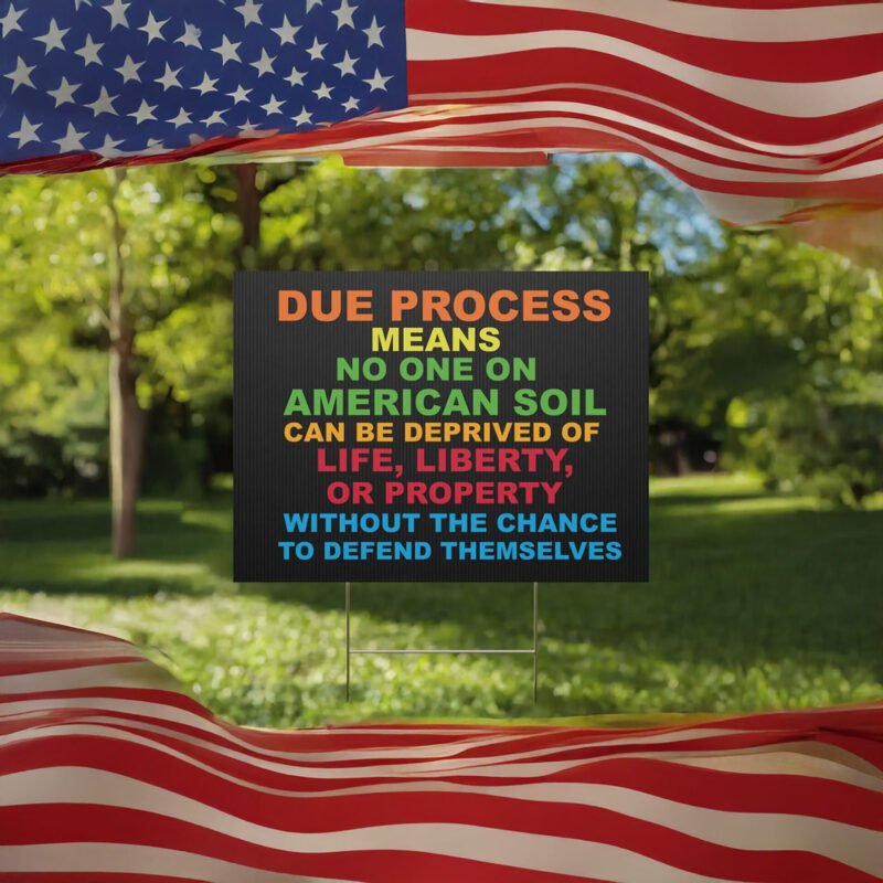 Due Process Yard Sign