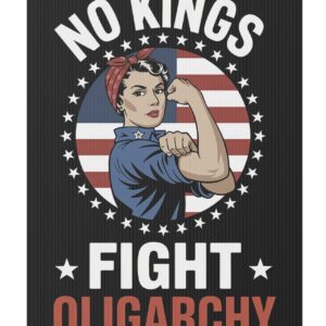 No Kings Fight Oligarchy Yard Sign