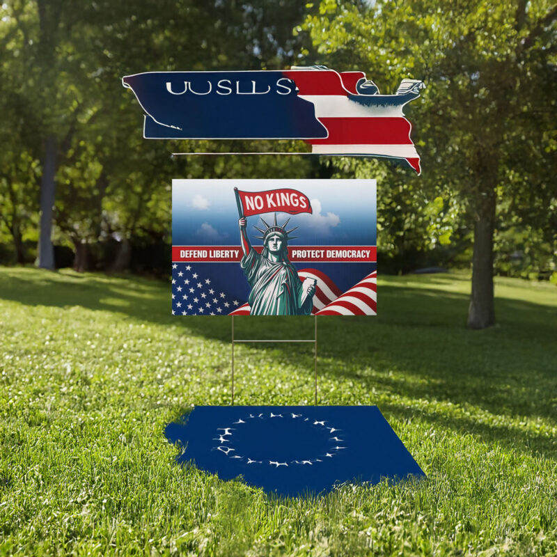 No Kings Statue of Liberty Yard Sign